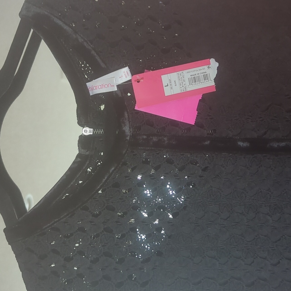 Xhilaration black dress with velvet detail - Picture 2 of 3